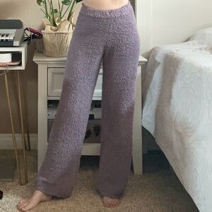 Aritzia Babaton Fuzzy Loungewear Pants (Purple)